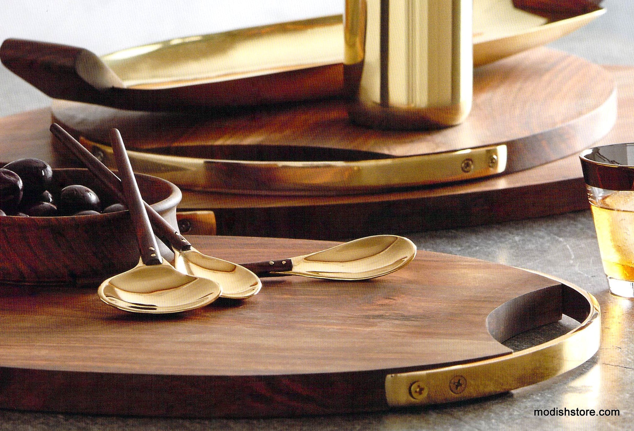 Liquid Brass Spoon Collection - Set Of 3