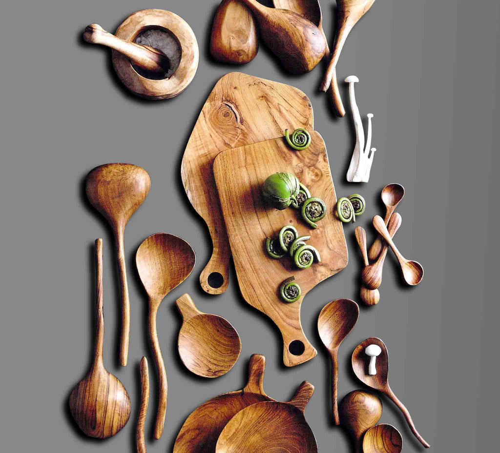 Teak Wood Scoops - Set of 4