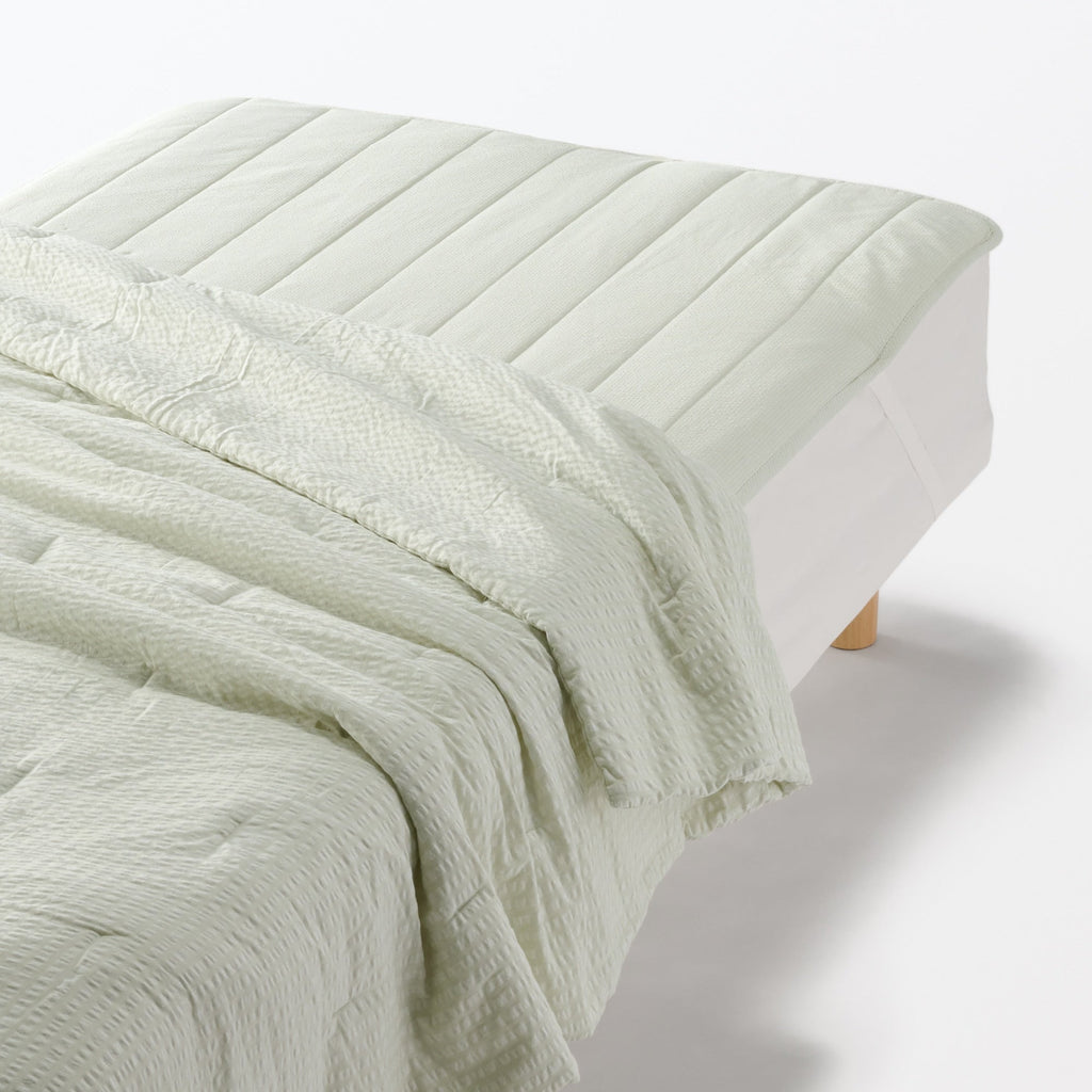Cotton Seersucker Quilted Pad - Double