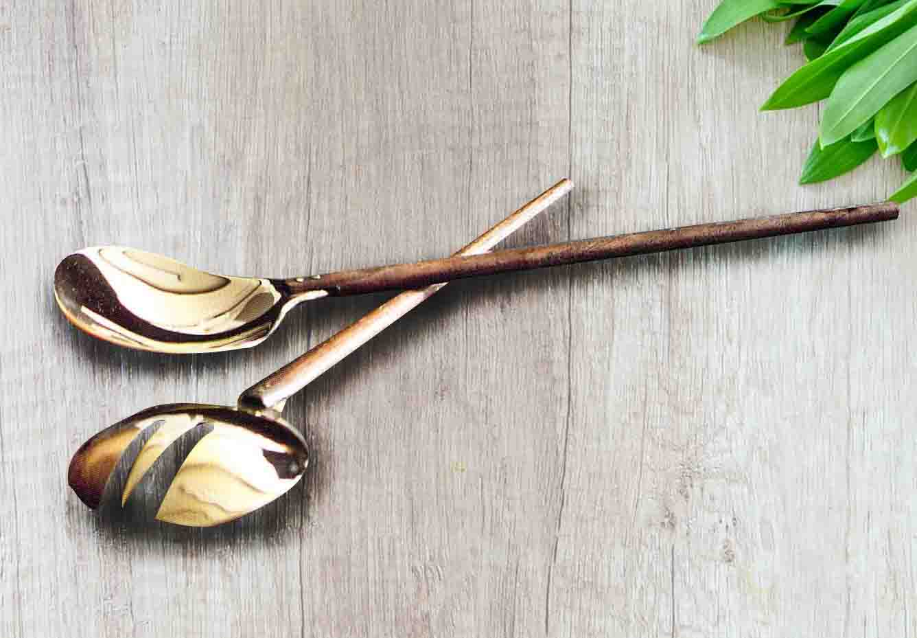 Liquid Brass Serveware Collection