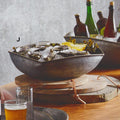 Squarish Galvanized Beaded Bowls