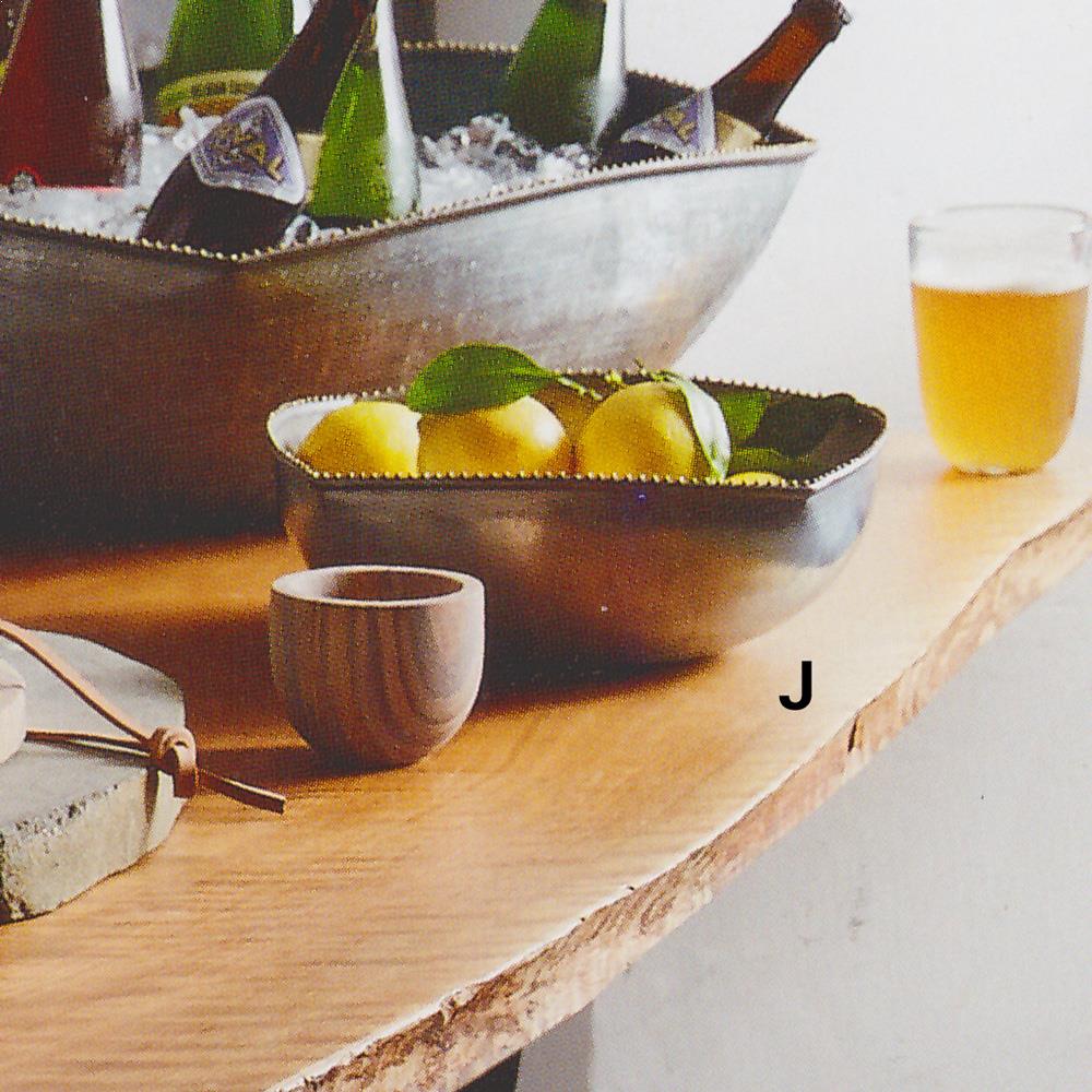 Squarish Galvanized Beaded Bowls