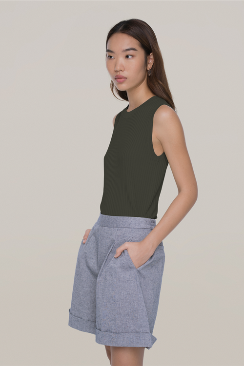 Sulin Knit Top -  Olive