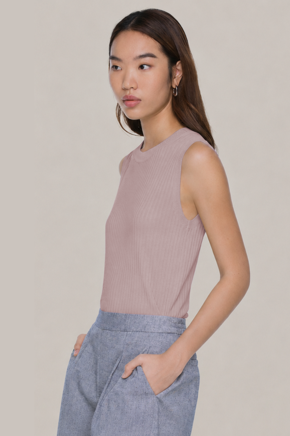 Sulin Knit Top - Pale Pink