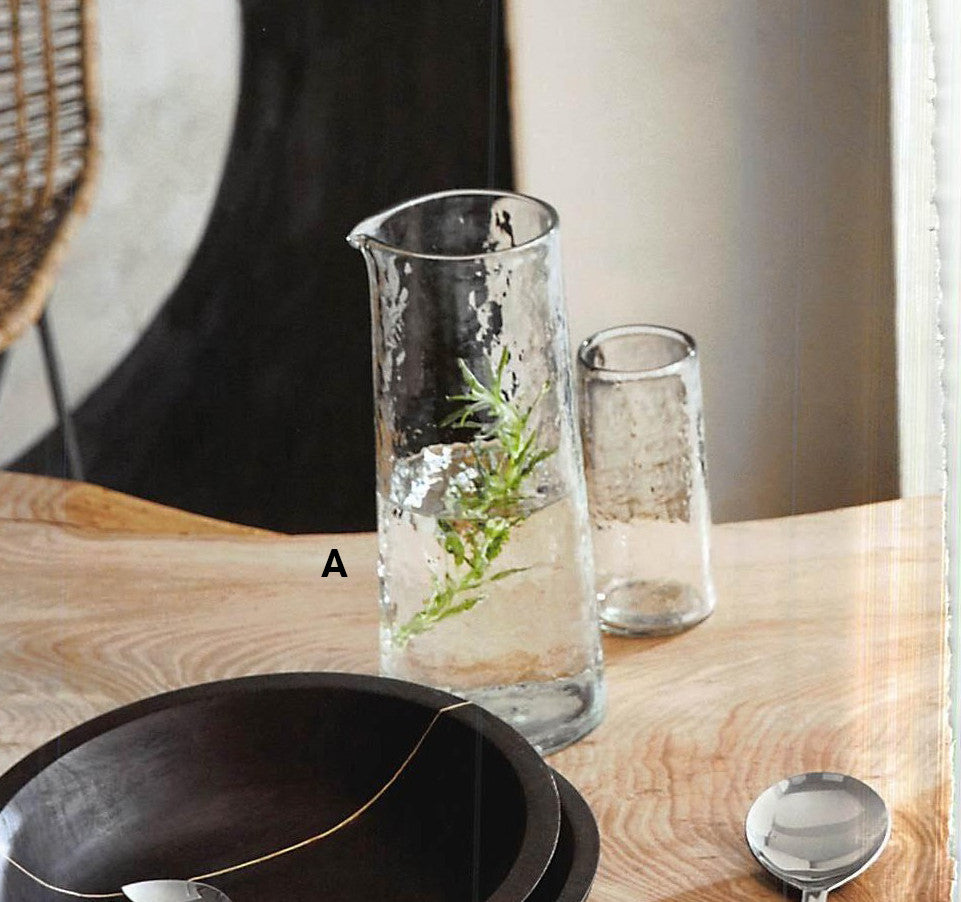 Hammered Finish Pitchers - Set Of 2