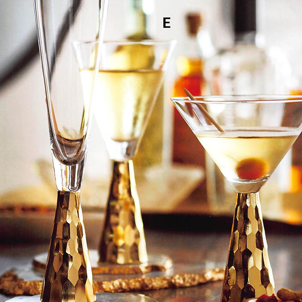 Golden Verglas Drinkware Glasses - Set Of 6