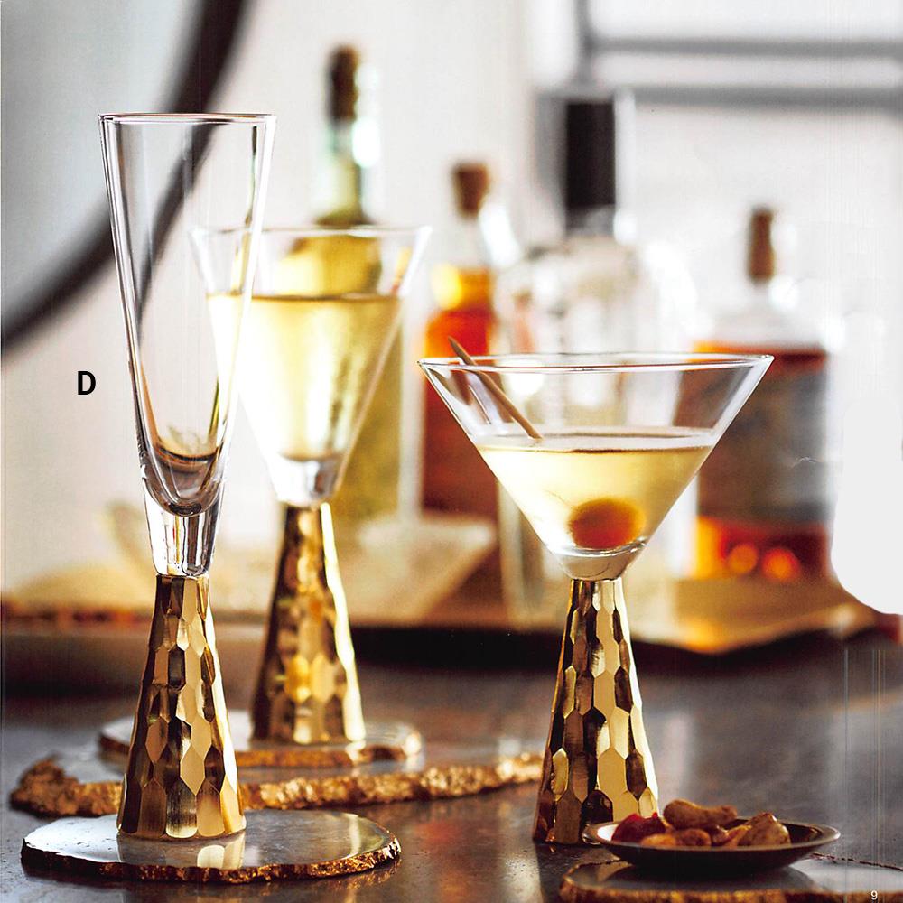 Golden Verglas Drinkware Glasses - Set Of 6